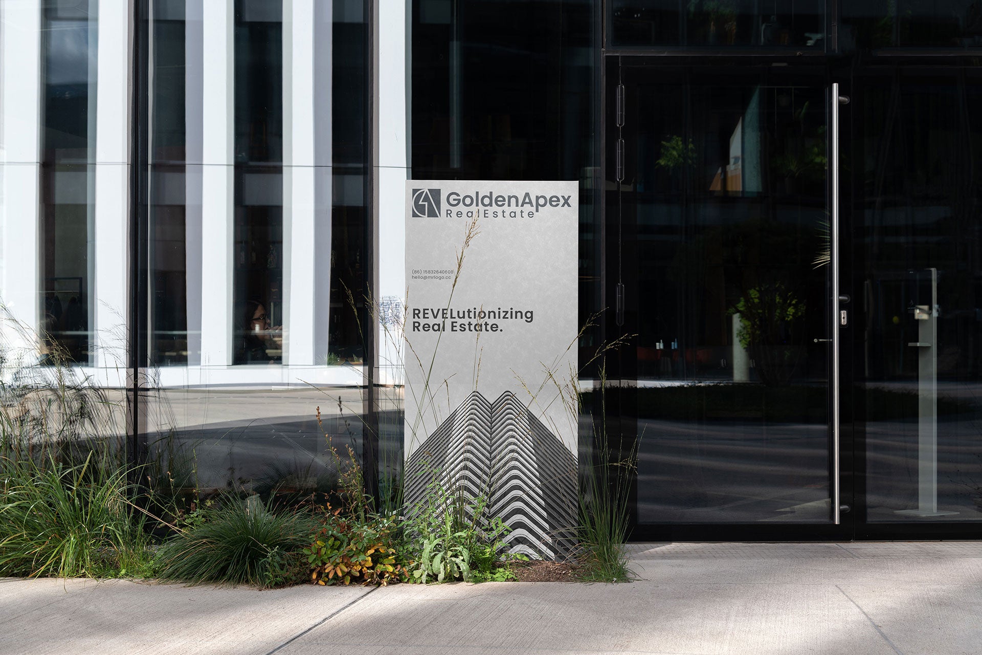 A construction company logo designed with the letters G/A