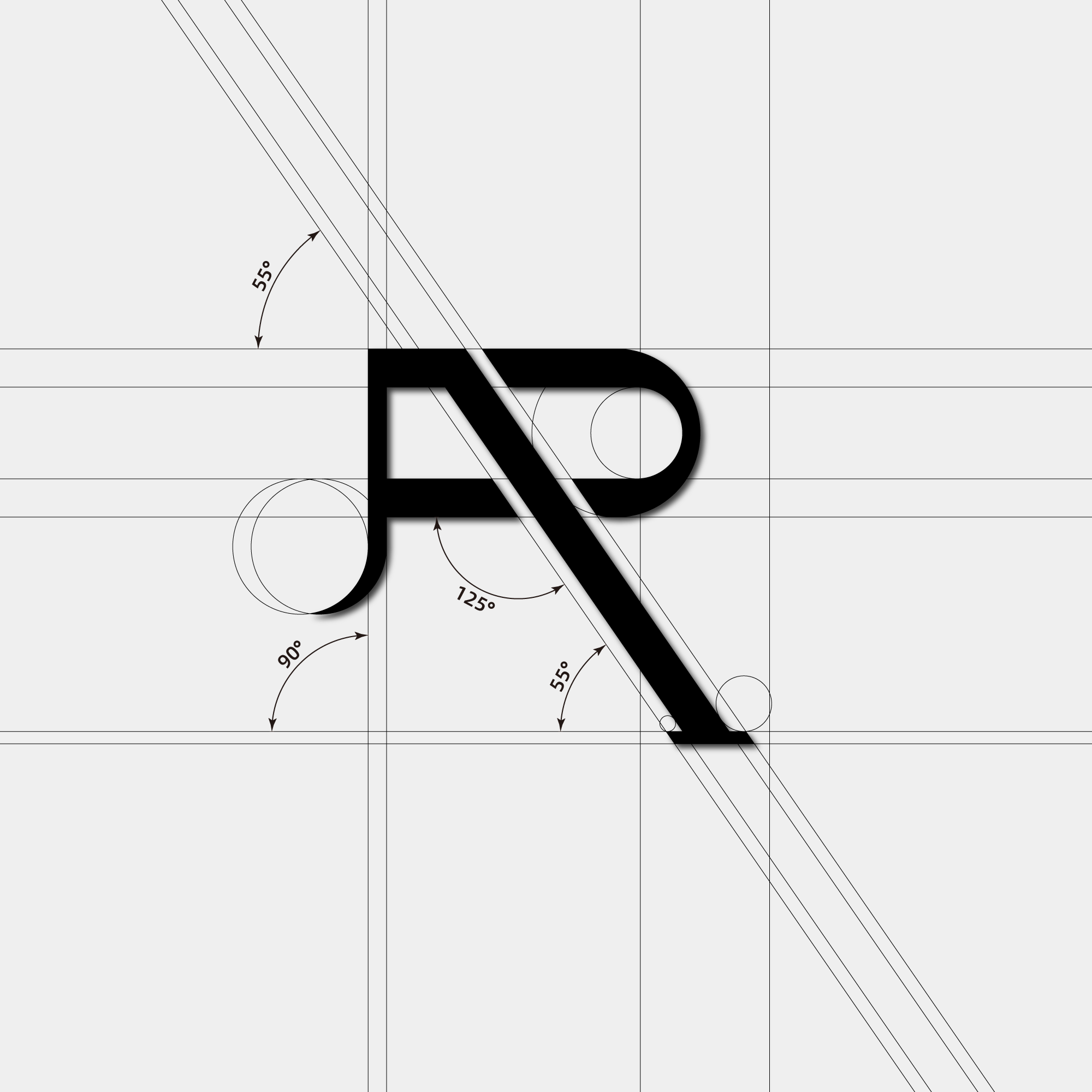 Logo designed by the letter AR