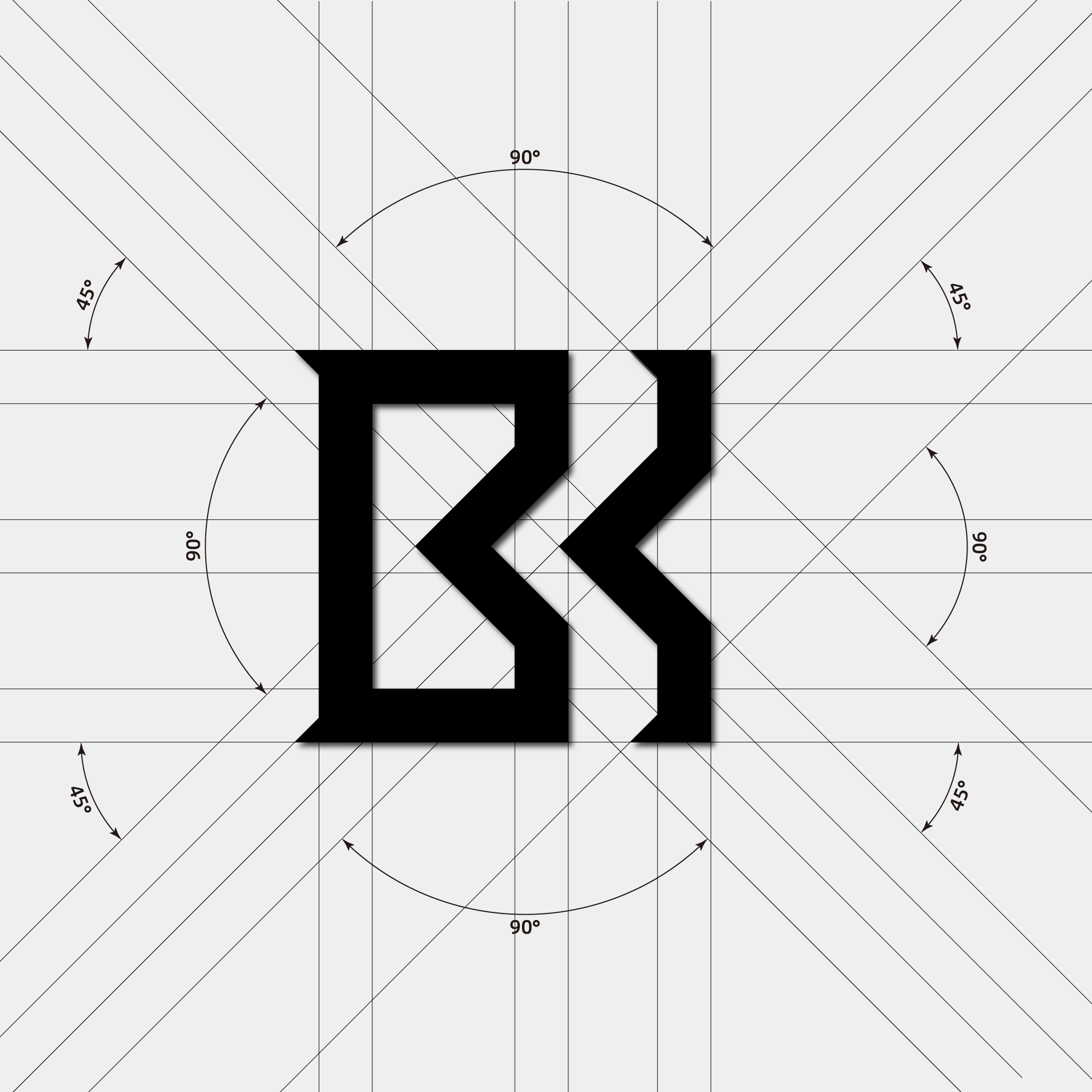 Logo designed by the letter BK