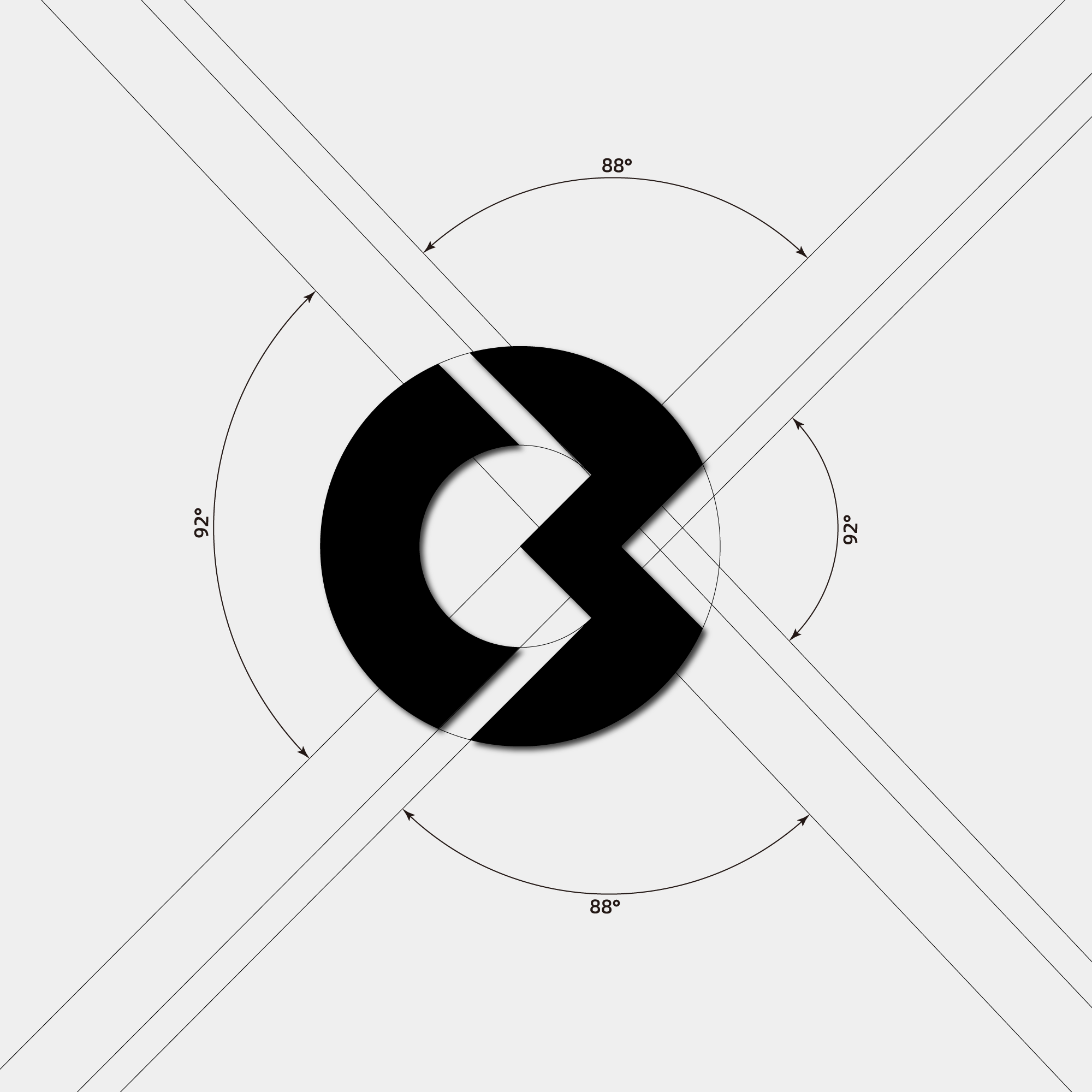 Logo designed with the letters C and B