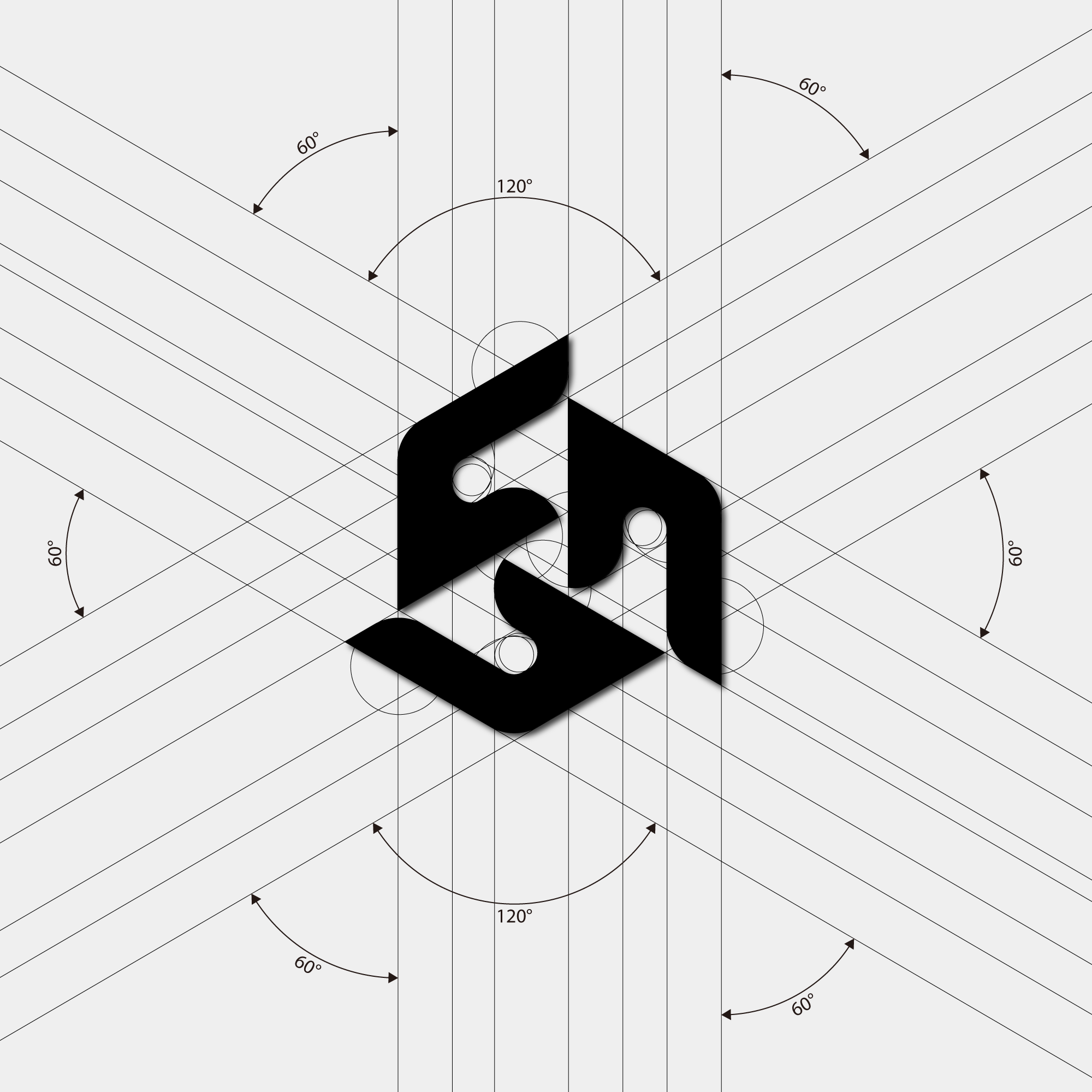 Logo designed by the letter CNU