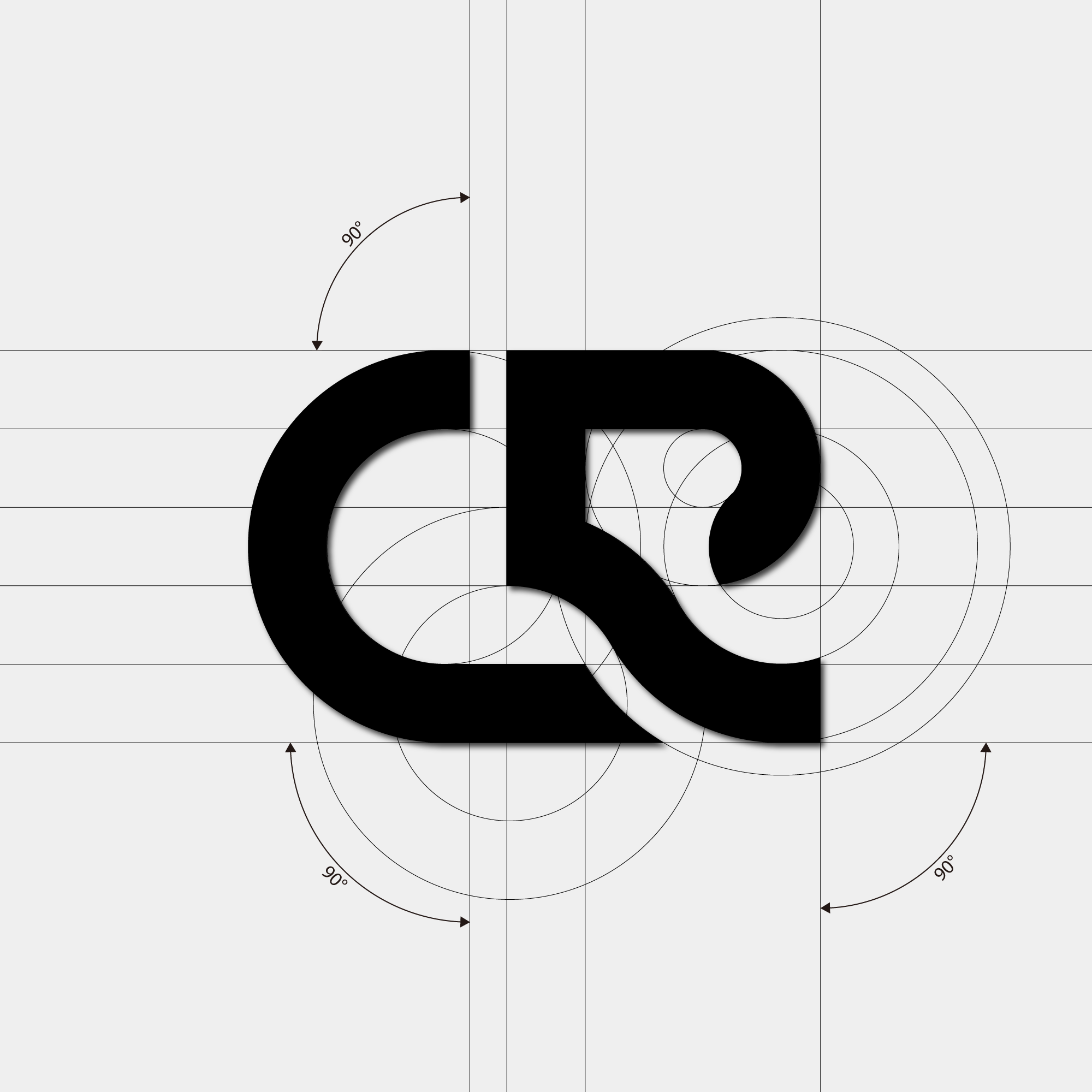 Logo designed by the letter CR