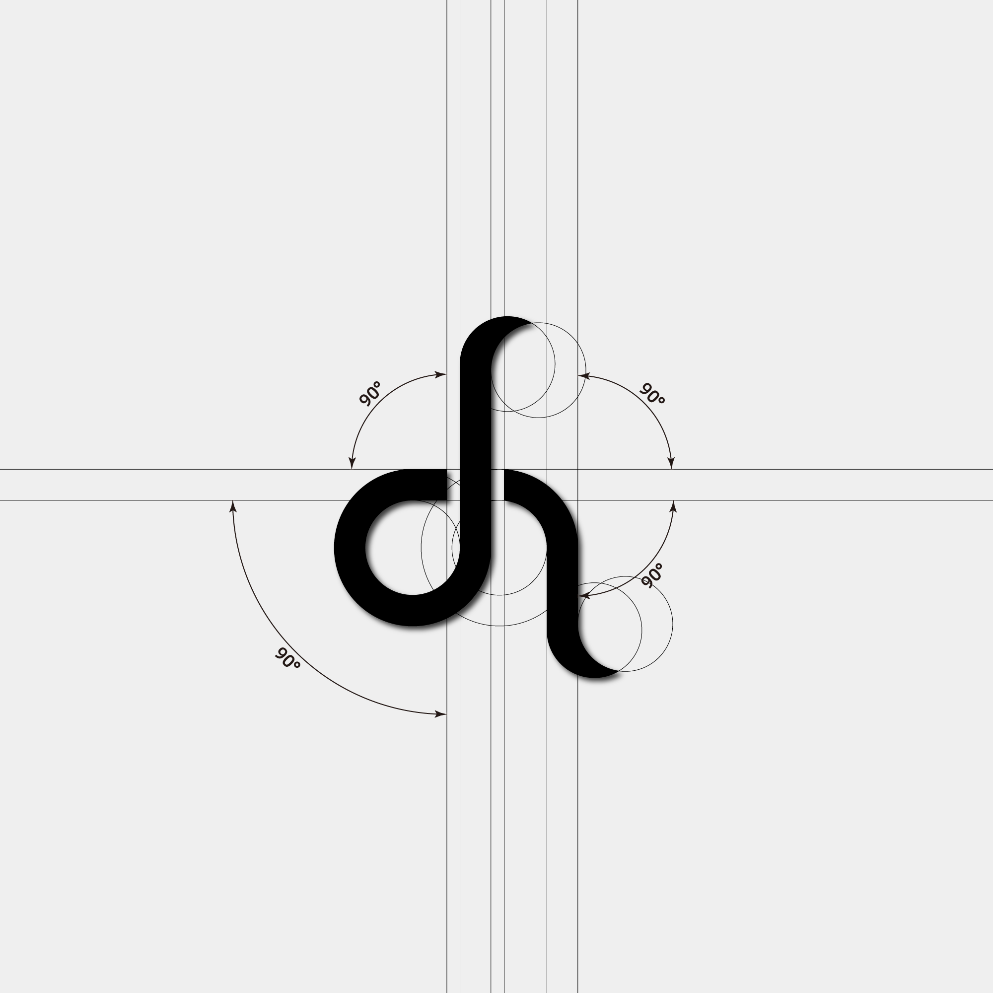 Clothing brand logo designed with the letters D/H