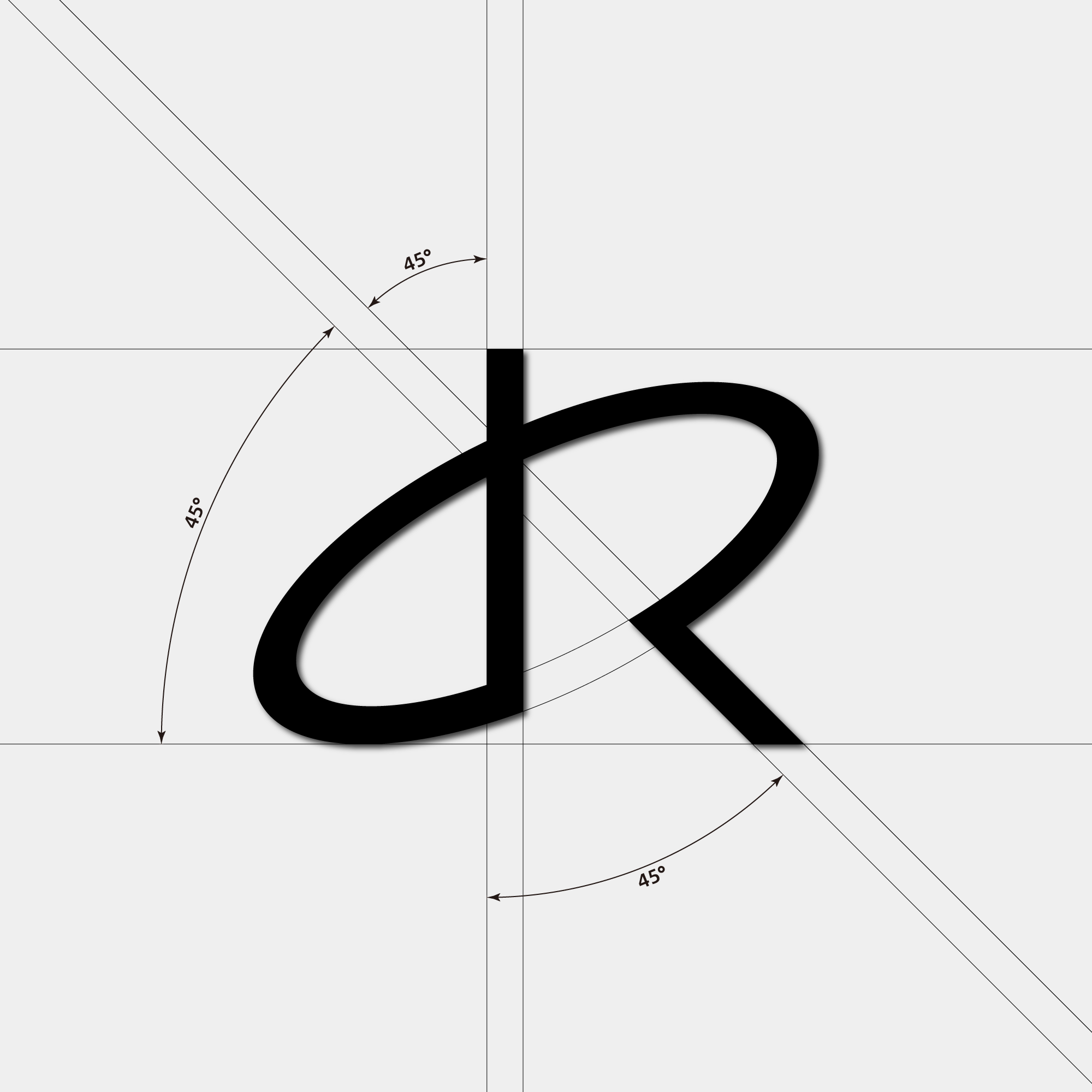 Logo designed with letters D and R