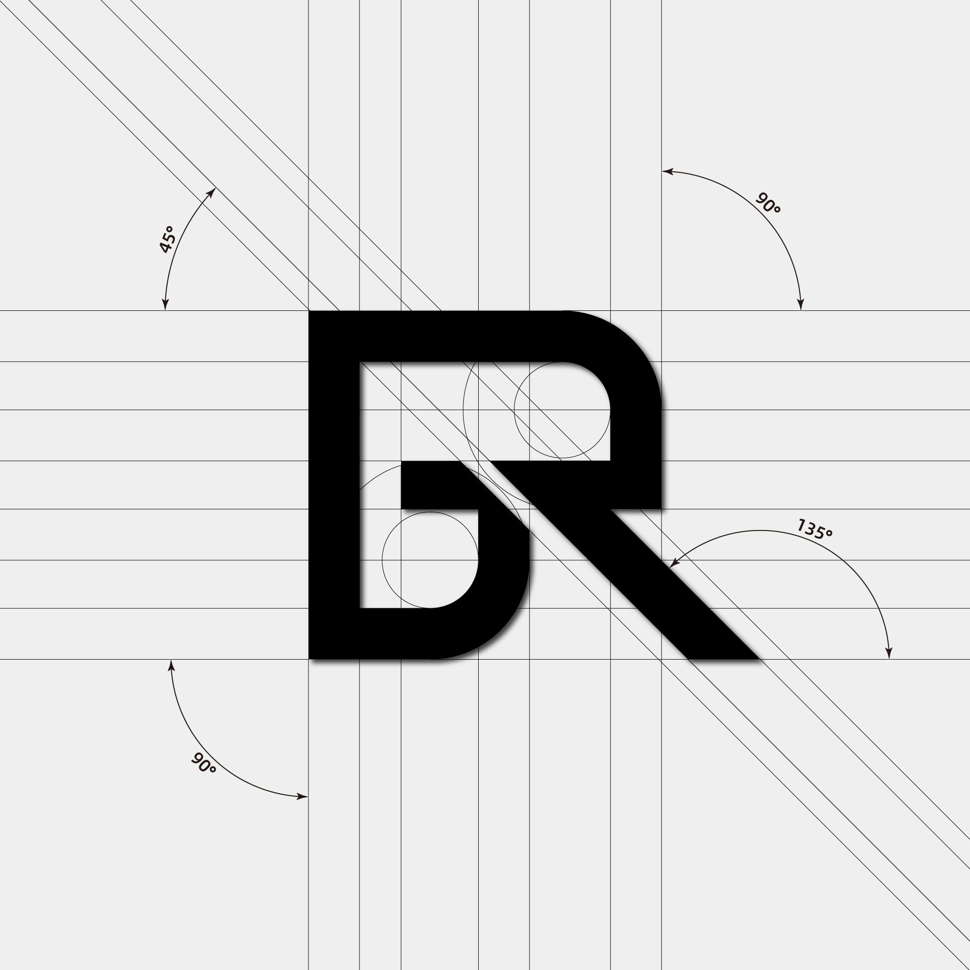 Logo designed with the letters G and R