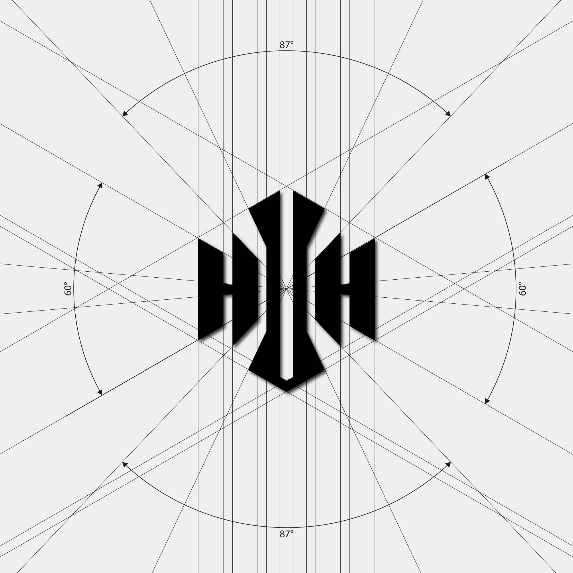 Logo designed with the letters HVH