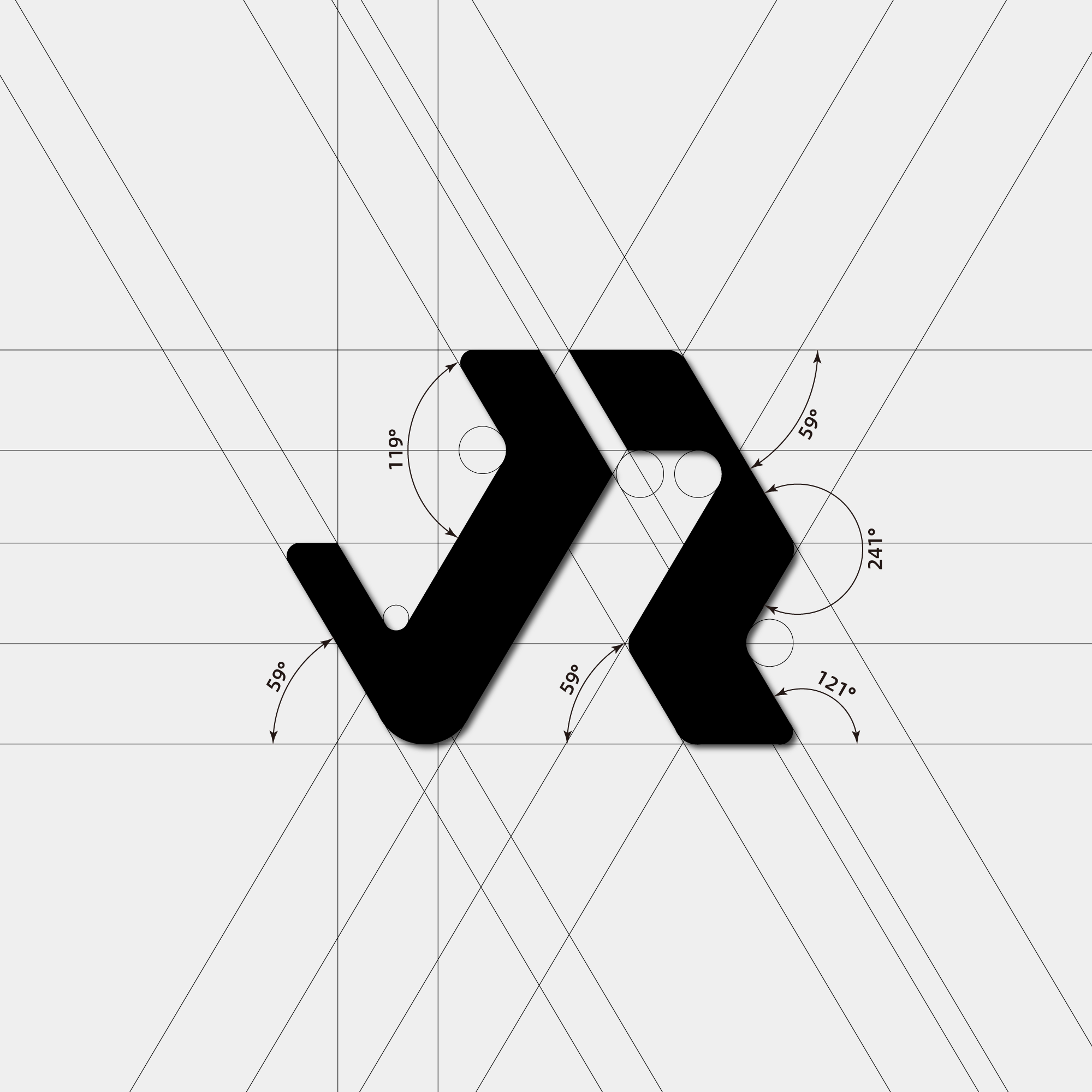 Logo designed with the letters J and R