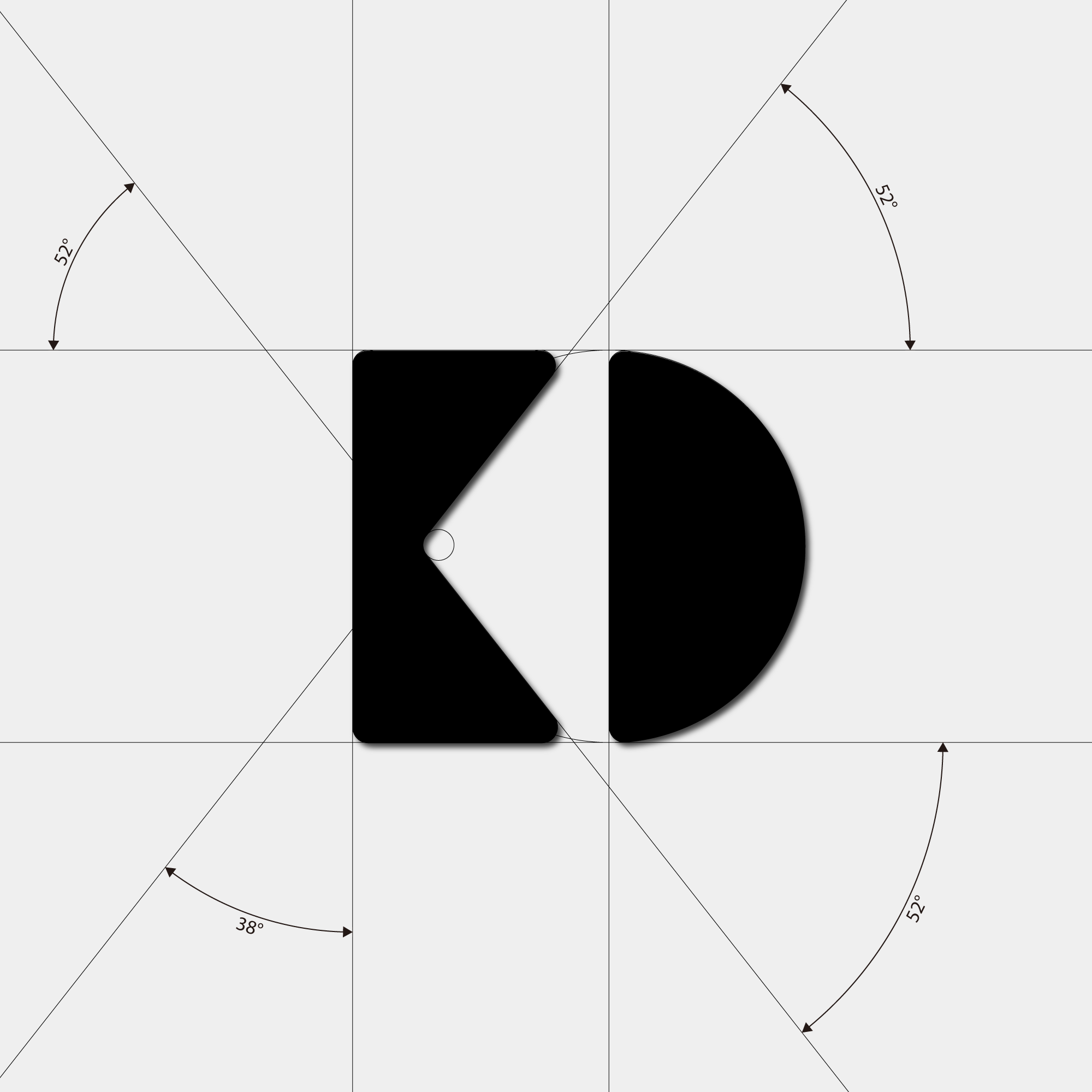 Logo designed by the letter KD