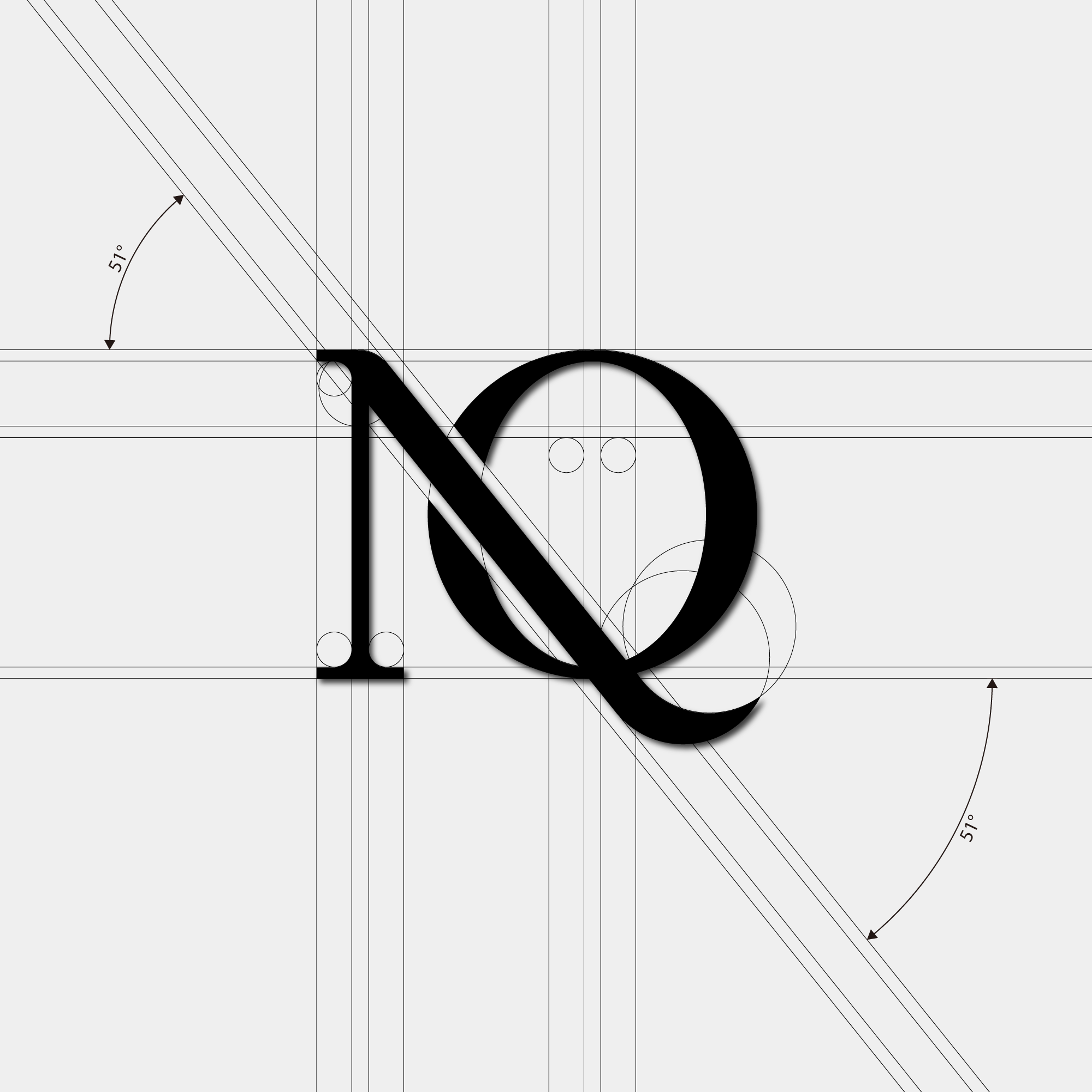 Logo designed with the letter NQ
