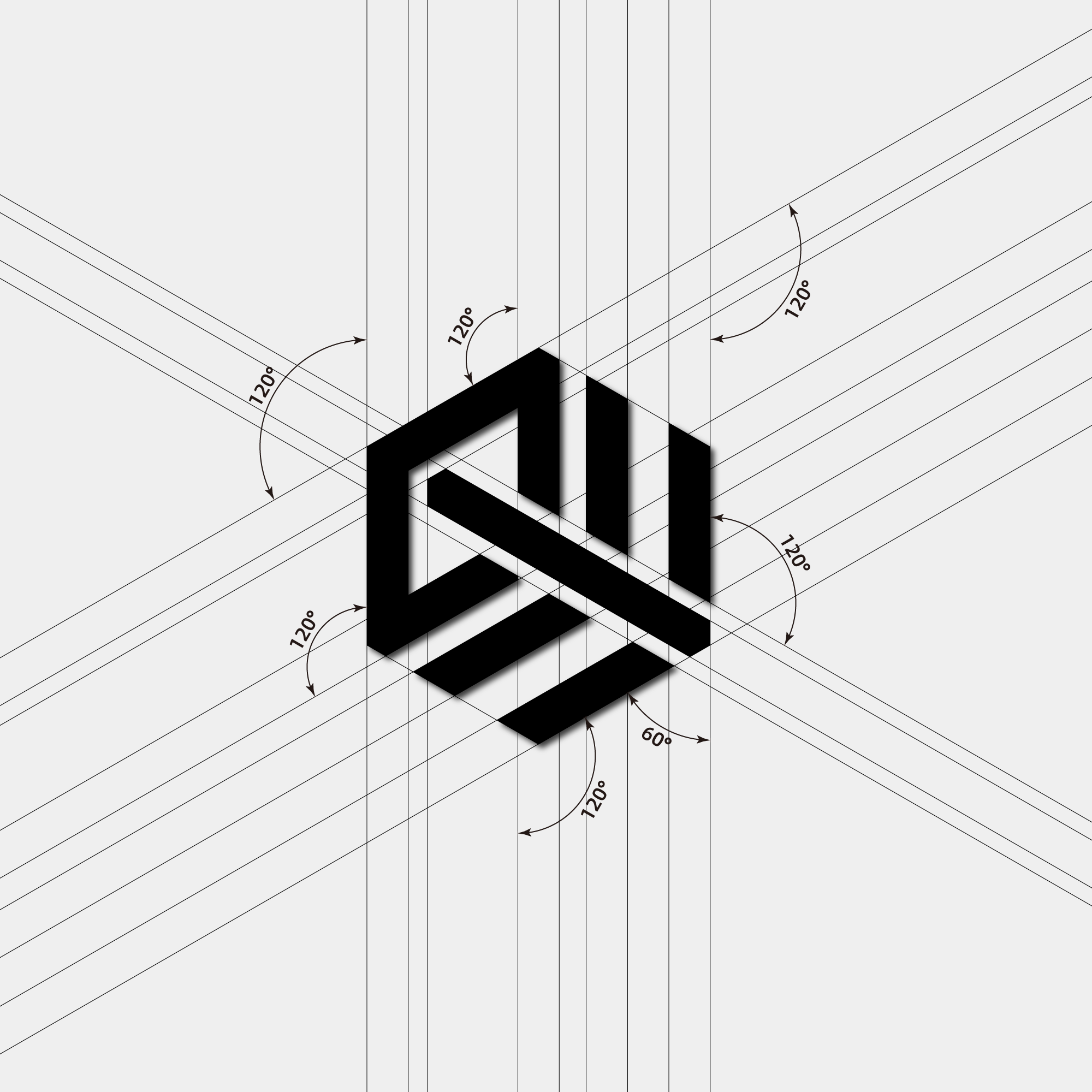 Logo designed with the letters Q and H