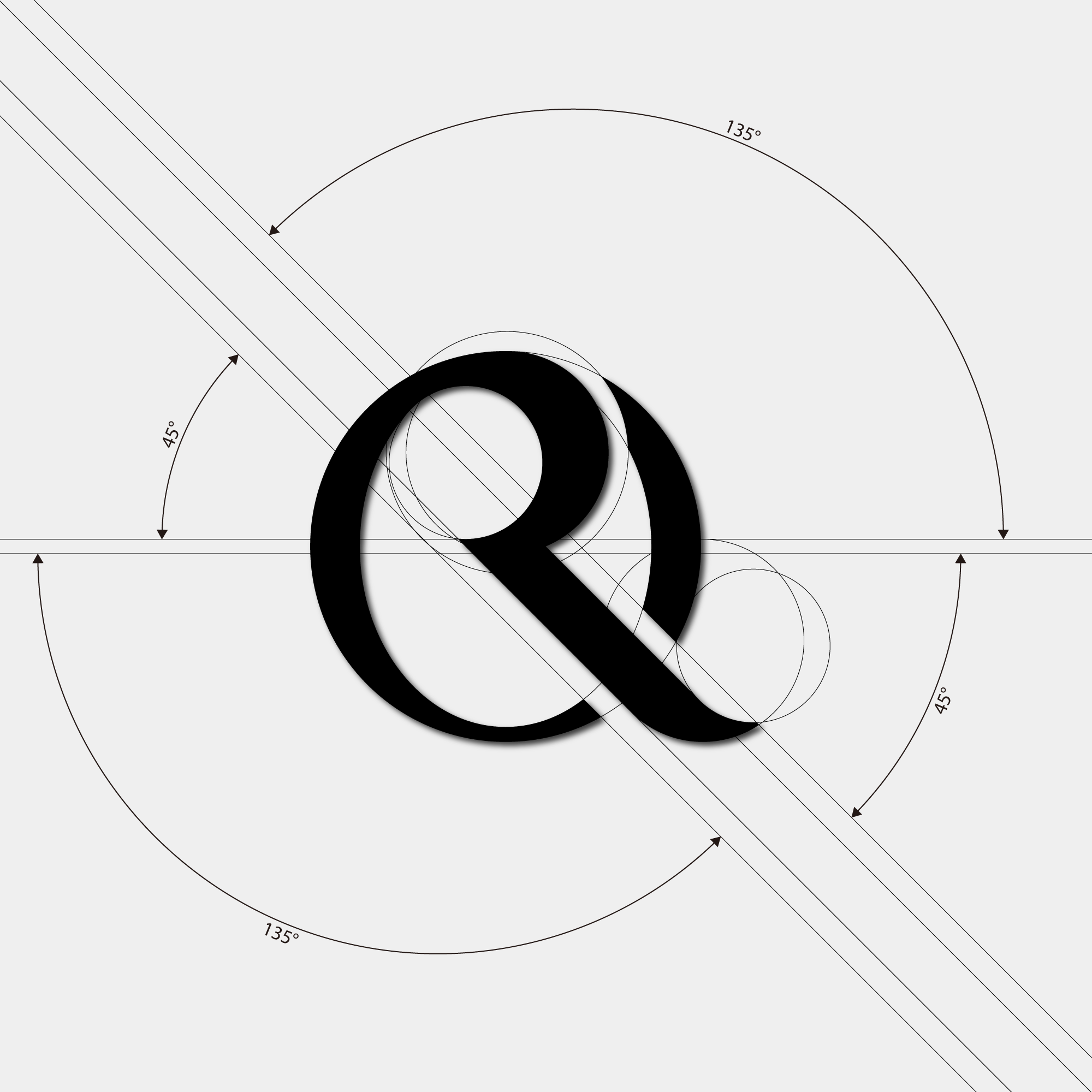 Logo designed with the letter QR