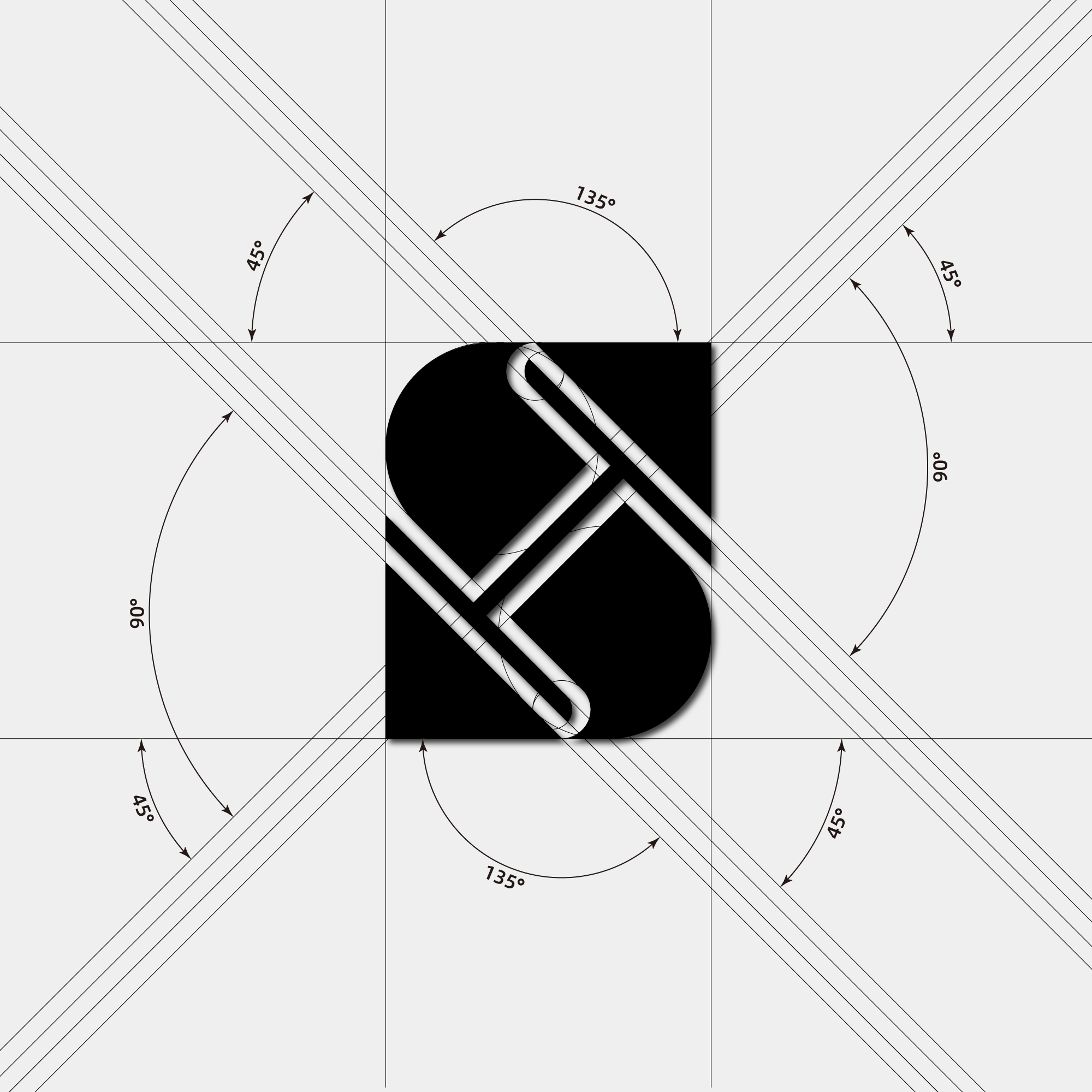 Logo designed with the letter SH
