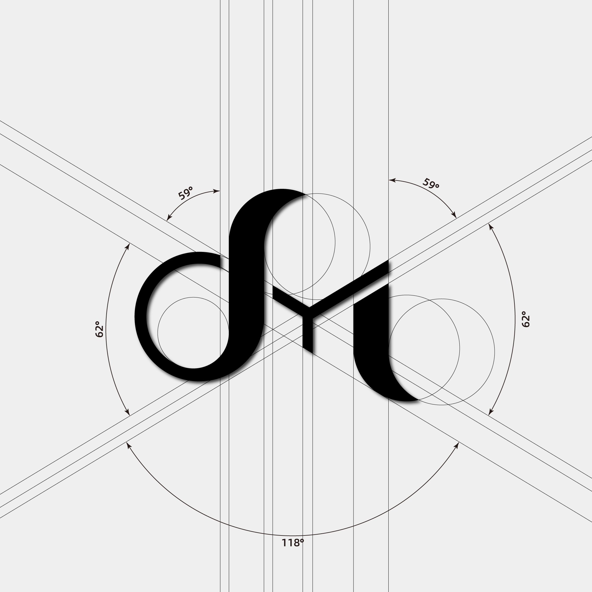 Beauty logo designed with the letters S/Y/M