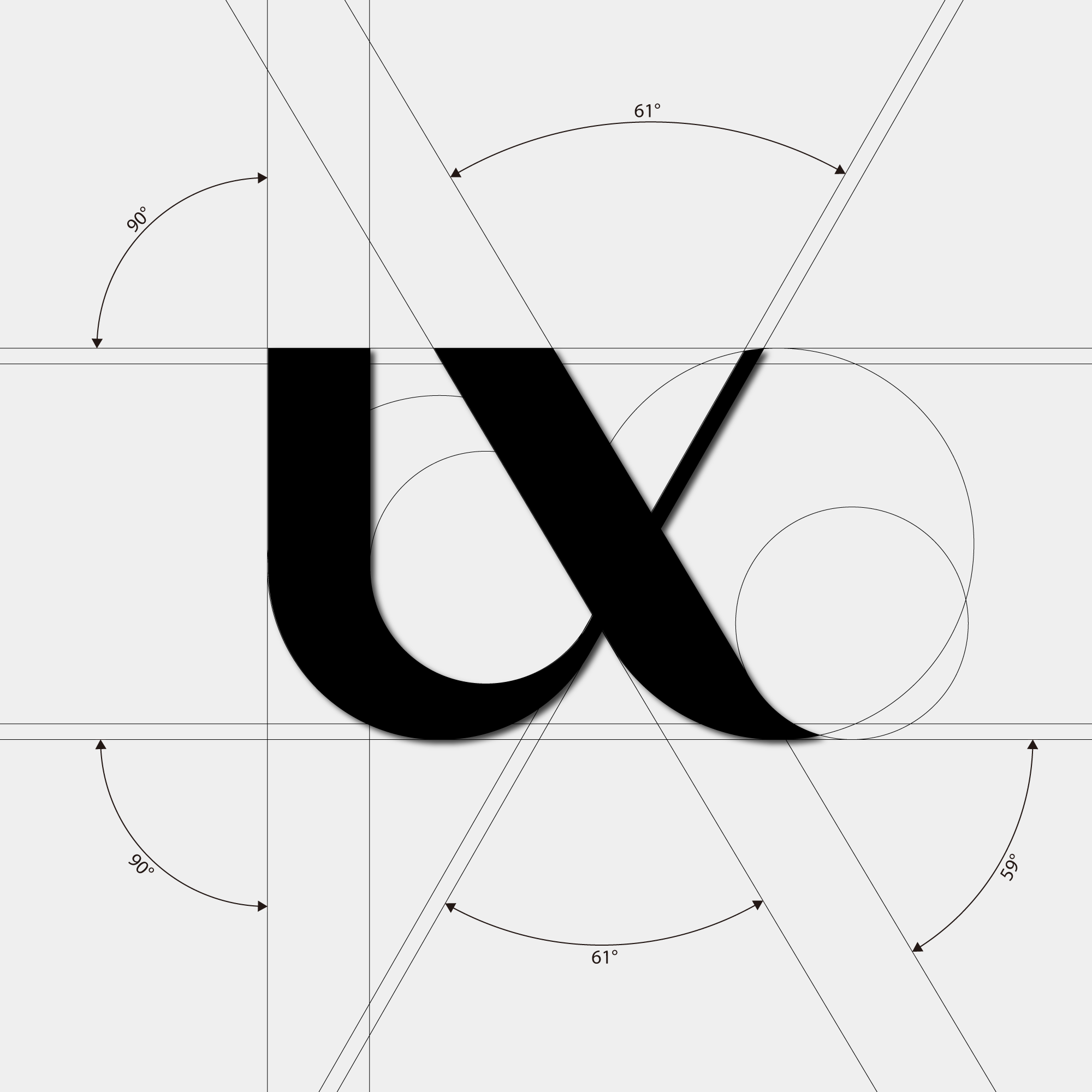Logo designed with the letters UX