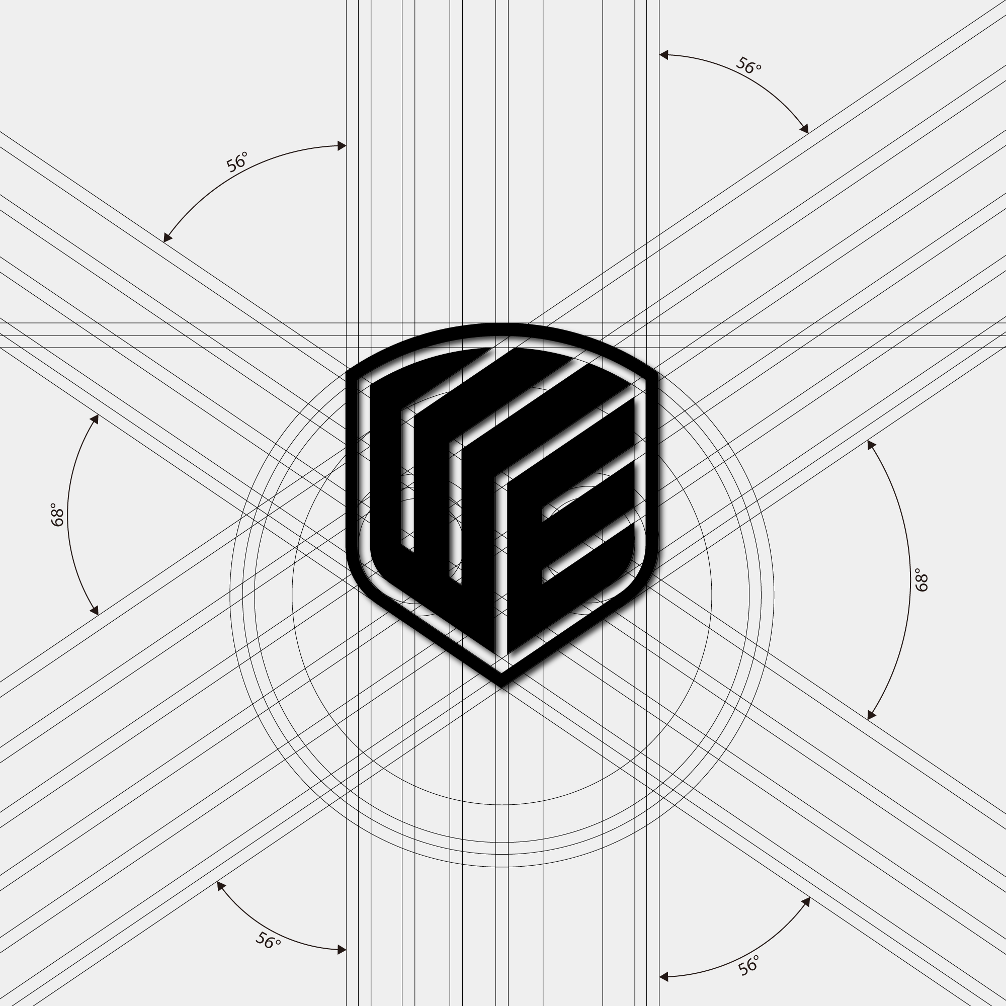Logo designed with the letter WE