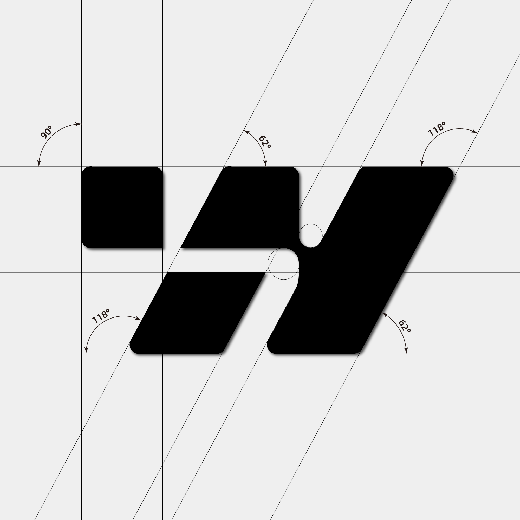 Logo designed with the letters Y, Y, and W
